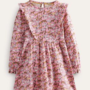NWT Mini Boden Long Sleeve Ruffle Dress